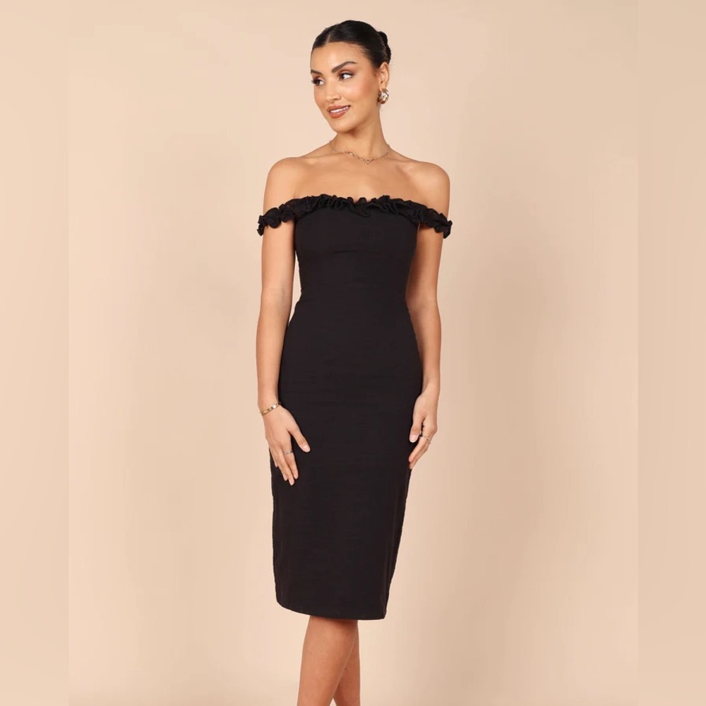 Petal and Pup Black Off Shoulder Dress